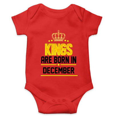 Kings are born in December Rompers for Baby Boy- FunkyTradition FunkyTradition