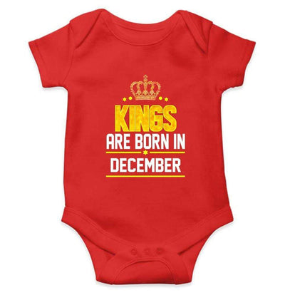 Kings are born in December Rompers for Baby Boy- FunkyTradition FunkyTradition