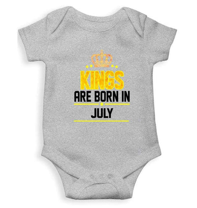 Kings are born in July Rompers for Baby Boy- FunkyTradition FunkyTradition