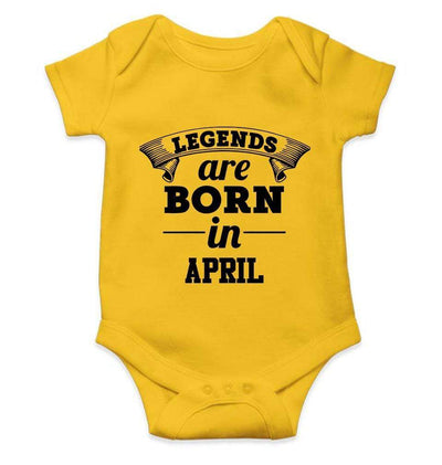 Legends are born in April Rompers for Baby Boy- FunkyTradition FunkyTradition