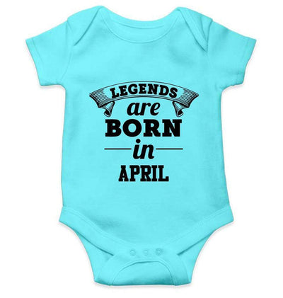 Legends are Born in April Rompers for Baby Girl- FunkyTradition FunkyTradition