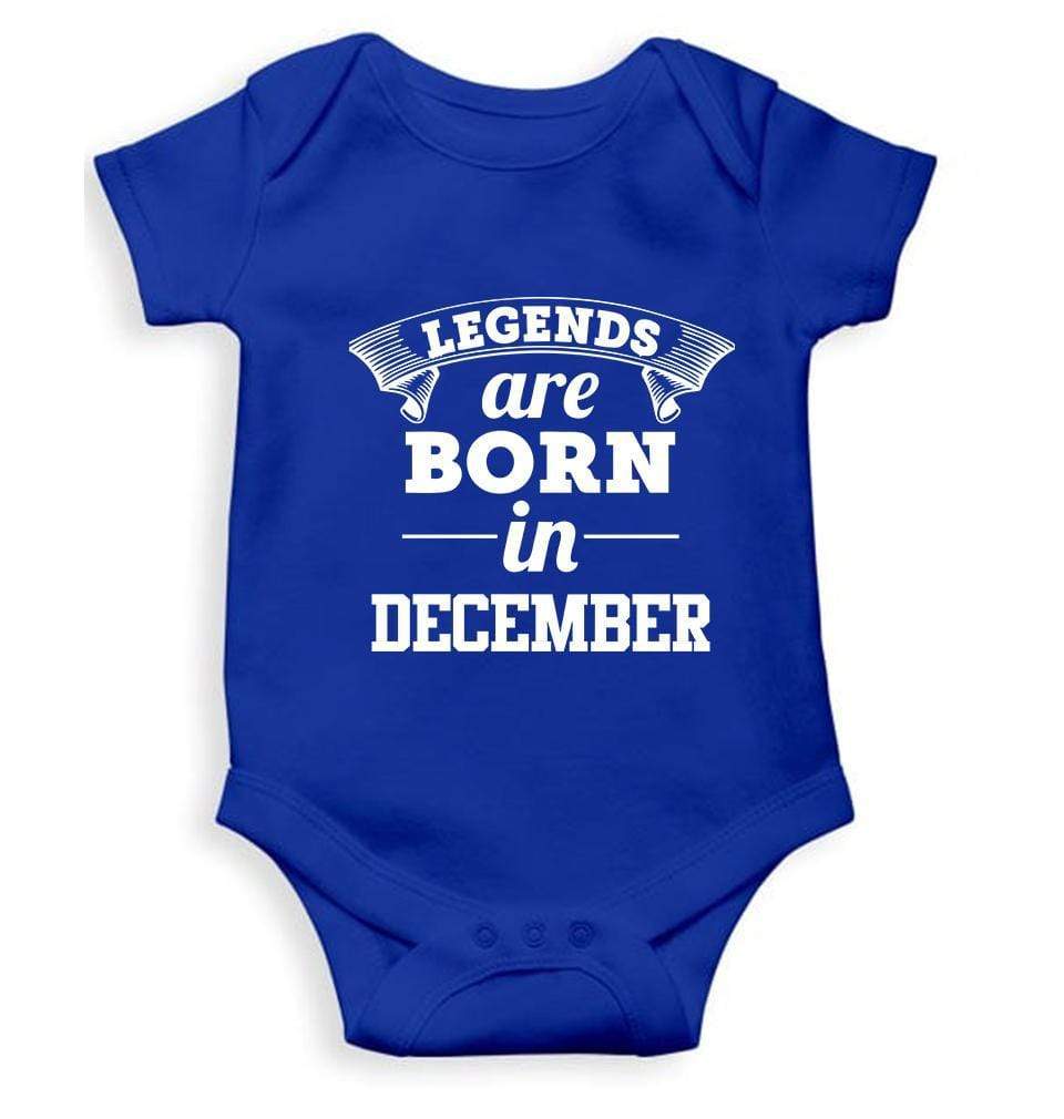 Legends are Born in December Rompers for Baby Girl- FunkyTradition FunkyTradition