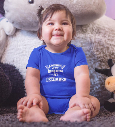 Legends are Born in December Rompers for Baby Girl- FunkyTradition FunkyTradition
