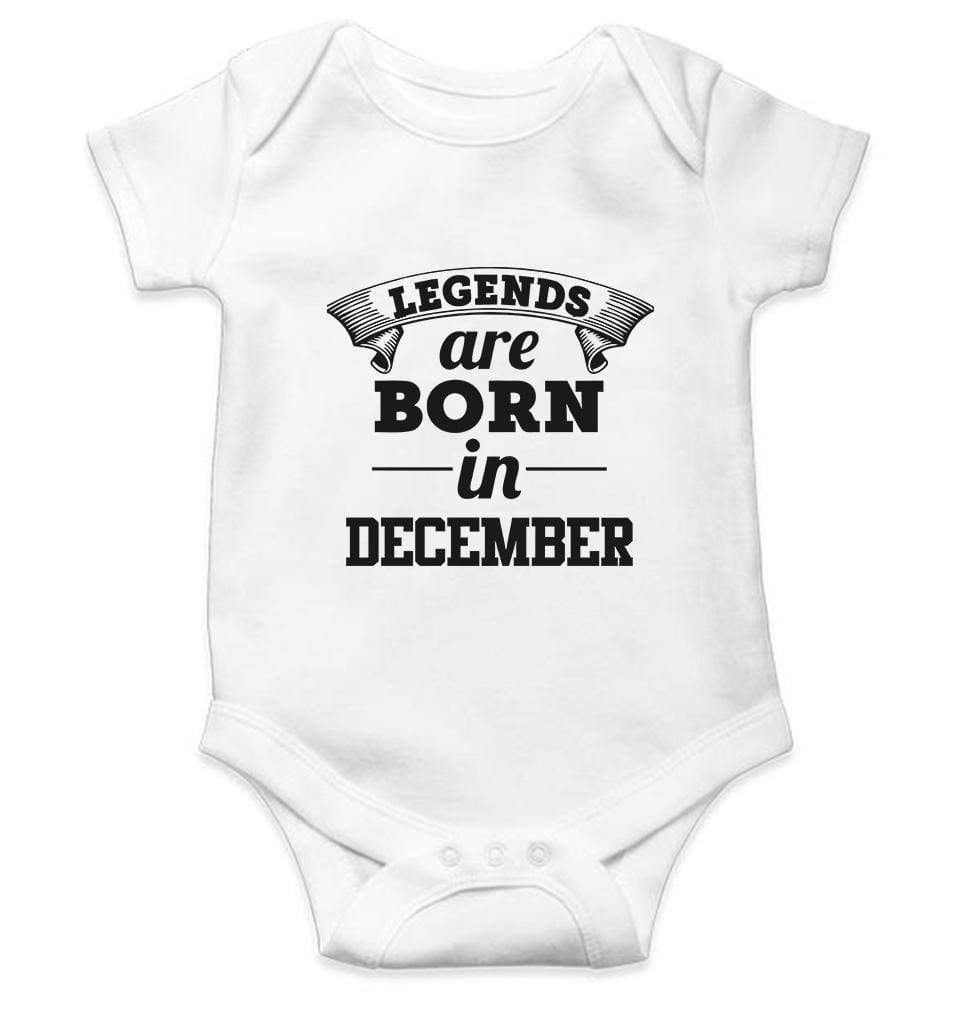 Legends are Born in December Rompers for Baby Girl- FunkyTradition FunkyTradition