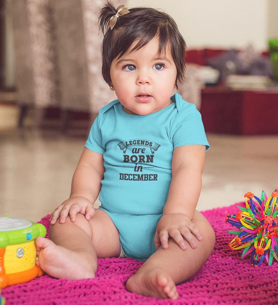 Legends are Born in December Rompers for Baby Girl- FunkyTradition FunkyTradition