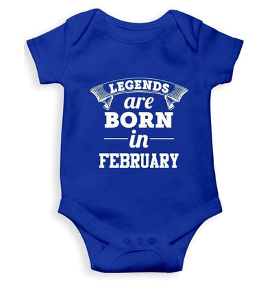 Legends are born in February Rompers for Baby Boy- FunkyTradition FunkyTradition