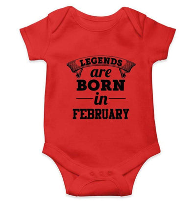 Legends are born in February Rompers for Baby Boy- FunkyTradition FunkyTradition