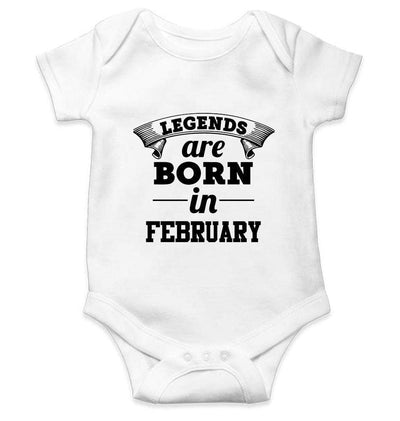 Legends are Born in February Rompers for Baby Girl- FunkyTradition FunkyTradition