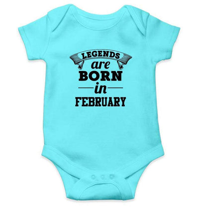 Legends are Born in February Rompers for Baby Girl- FunkyTradition FunkyTradition