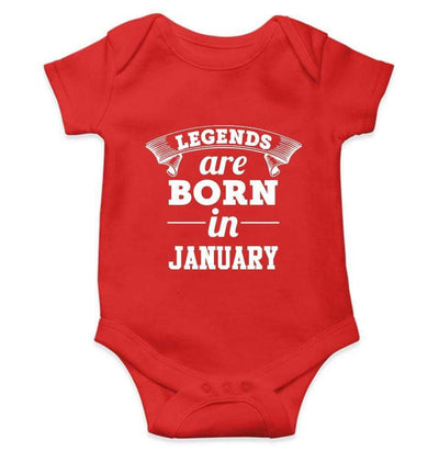 Legends are Born in January Rompers for Baby Girl- FunkyTradition FunkyTradition