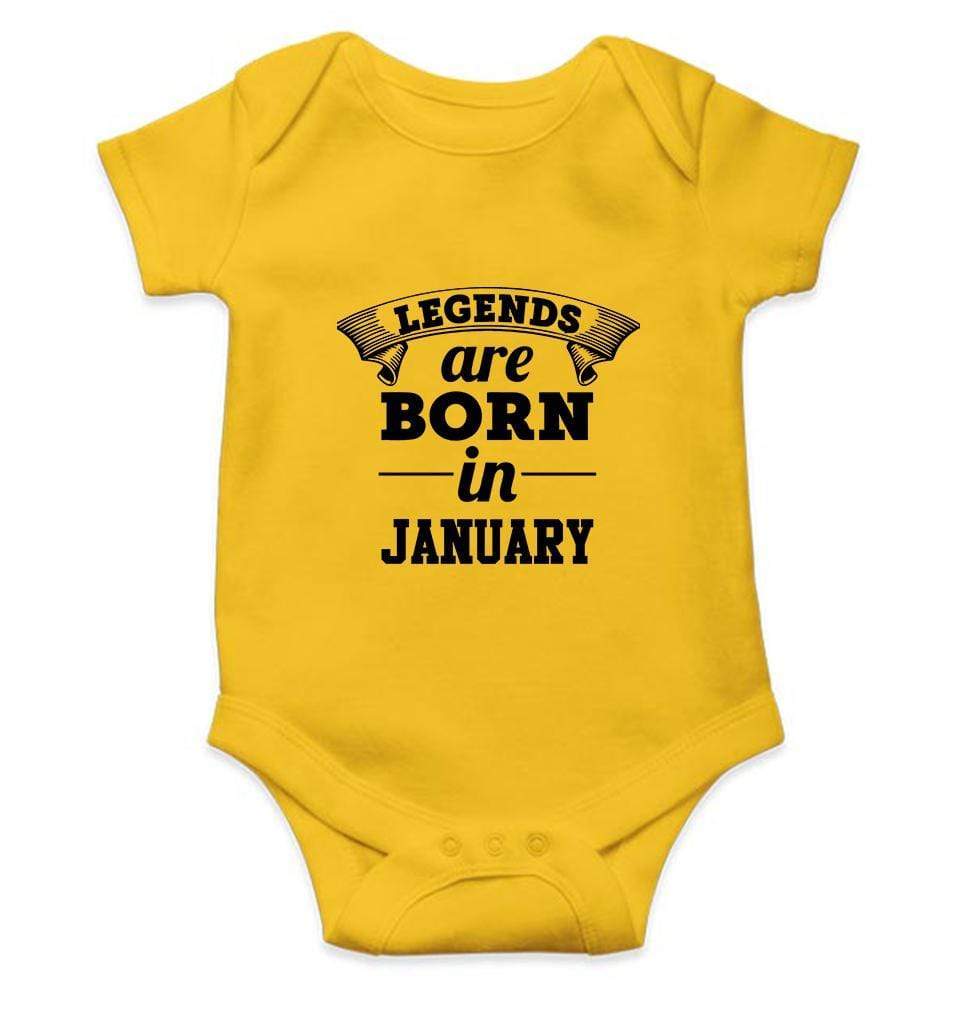 Legends are Born in January Rompers for Baby Girl- FunkyTradition FunkyTradition