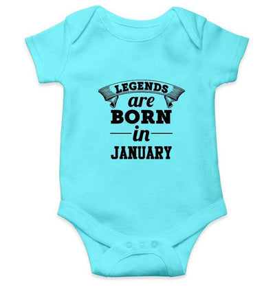 Legends are Born in January Rompers for Baby Girl- FunkyTradition FunkyTradition