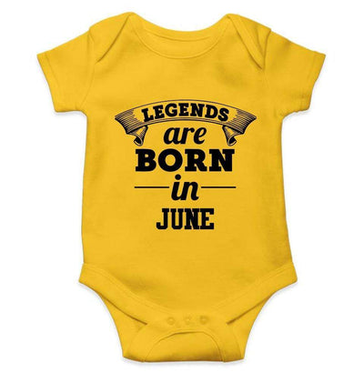 Legends are Born in June Rompers for Baby Girl- FunkyTradition FunkyTradition