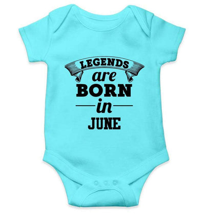Legends are Born in June Rompers for Baby Girl- FunkyTradition FunkyTradition
