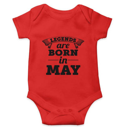 Legends are Born in May Rompers for Baby Girl- FunkyTradition FunkyTradition