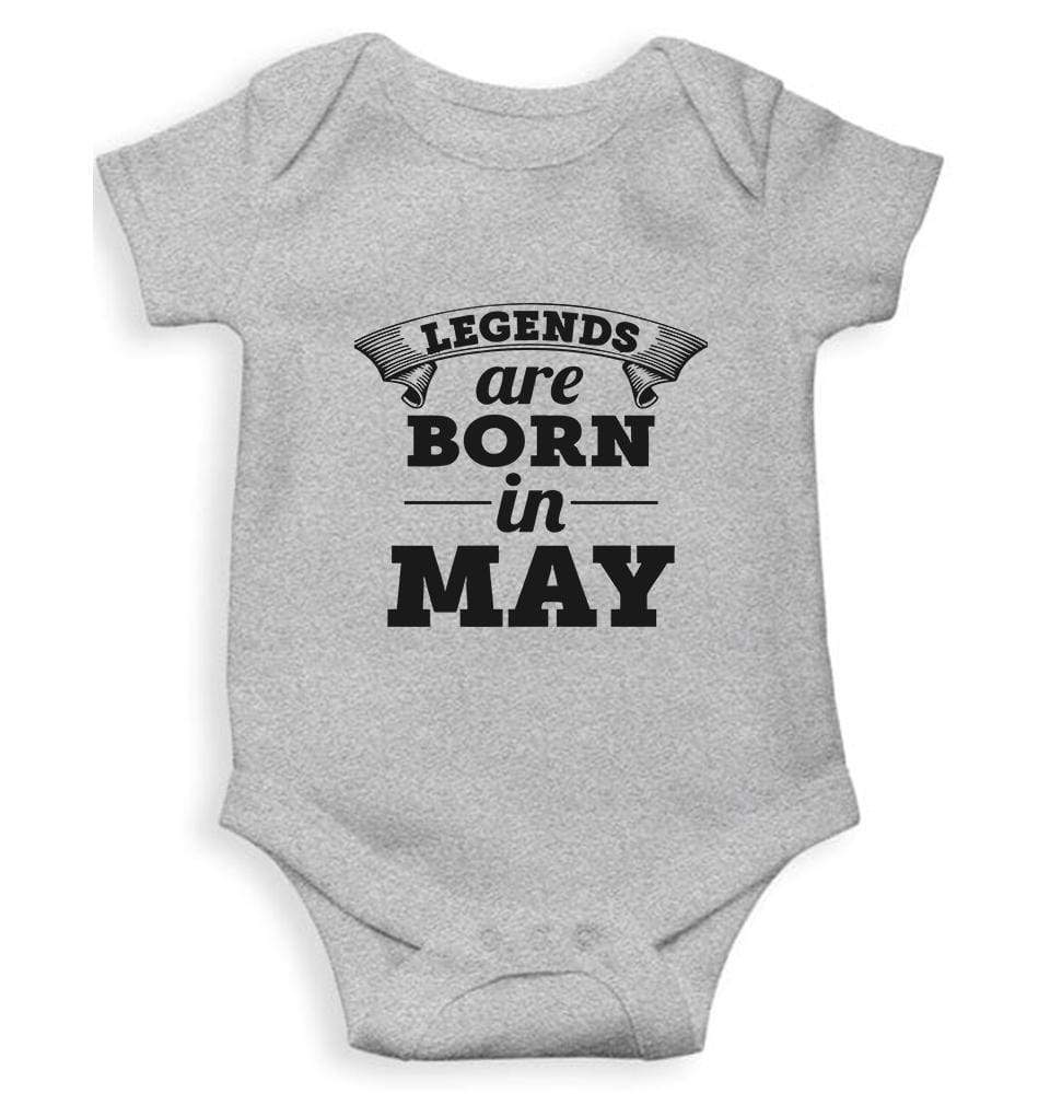 Legends are Born in May Rompers for Baby Girl- FunkyTradition FunkyTradition