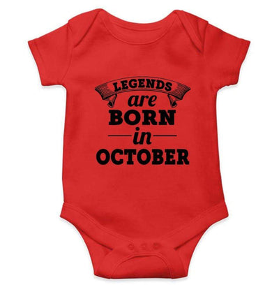 Legends are born in October Rompers for Baby Boy- FunkyTradition FunkyTradition