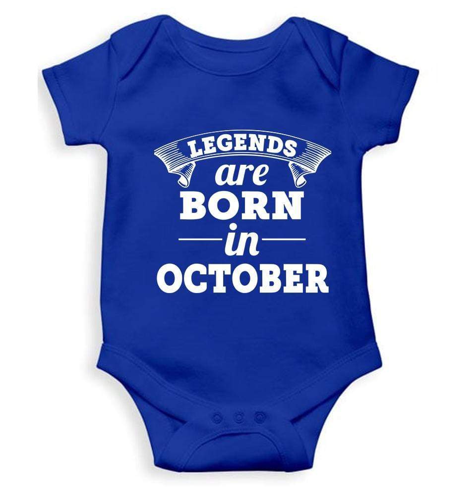 Legends are Born in October Rompers for Baby Girl- FunkyTradition FunkyTradition