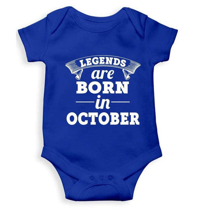 Legends are Born in October Rompers for Baby Girl- FunkyTradition FunkyTradition