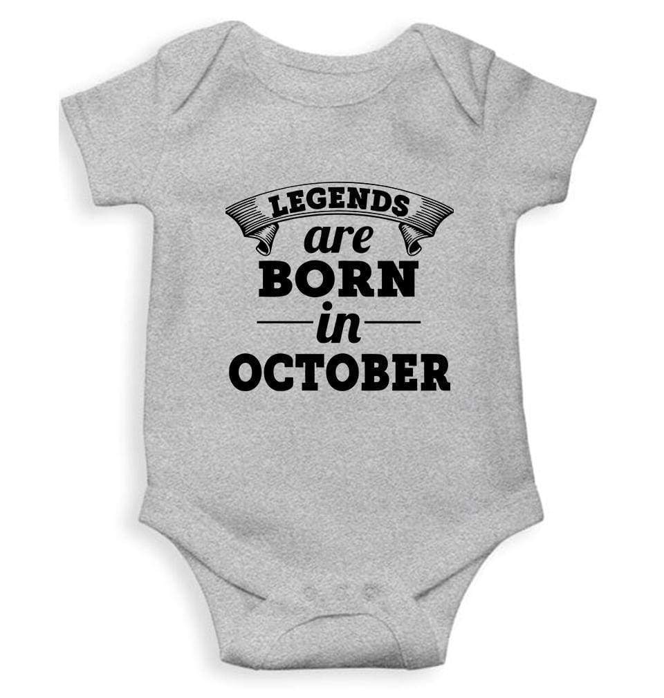 Legends are Born in October Rompers for Baby Girl- FunkyTradition FunkyTradition