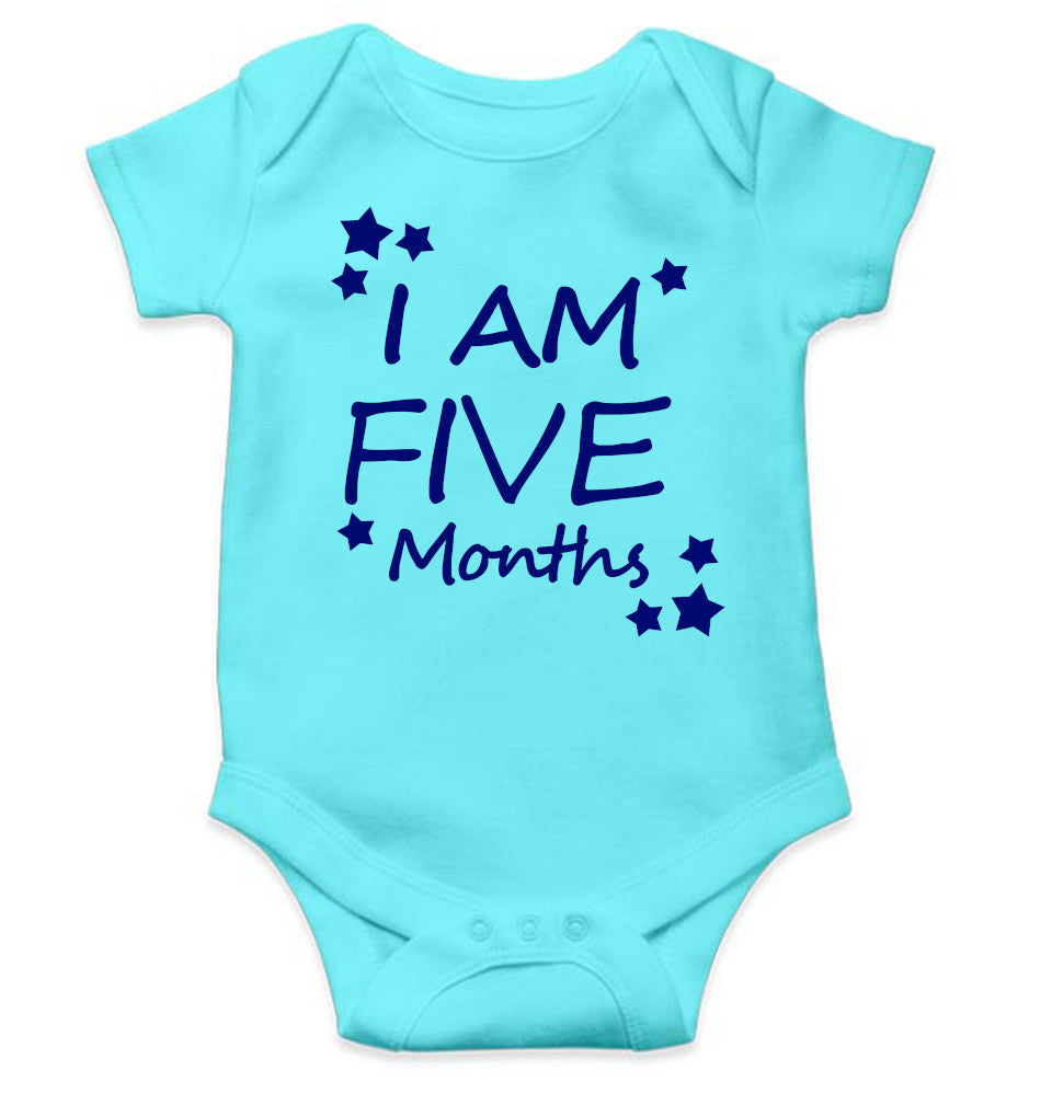I Am Five Months Rompers for Baby Boy- FunkyTeesClub