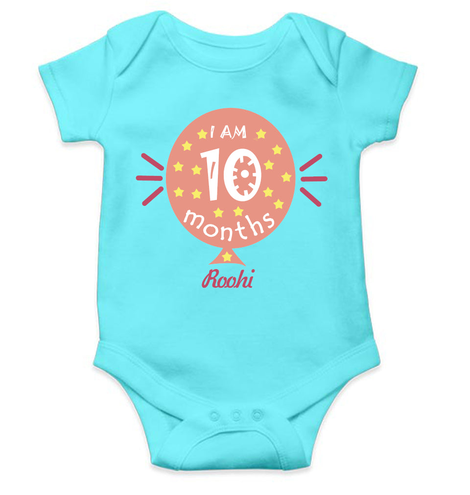 I Am Ten Months Rompers for Baby Girl- FunkyTeesClub