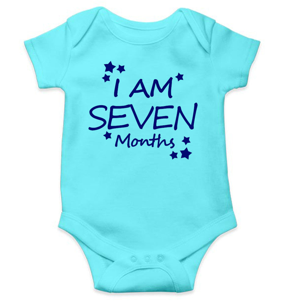 I Am Seven Months Rompers for Baby Girl- FunkyTeesClub
