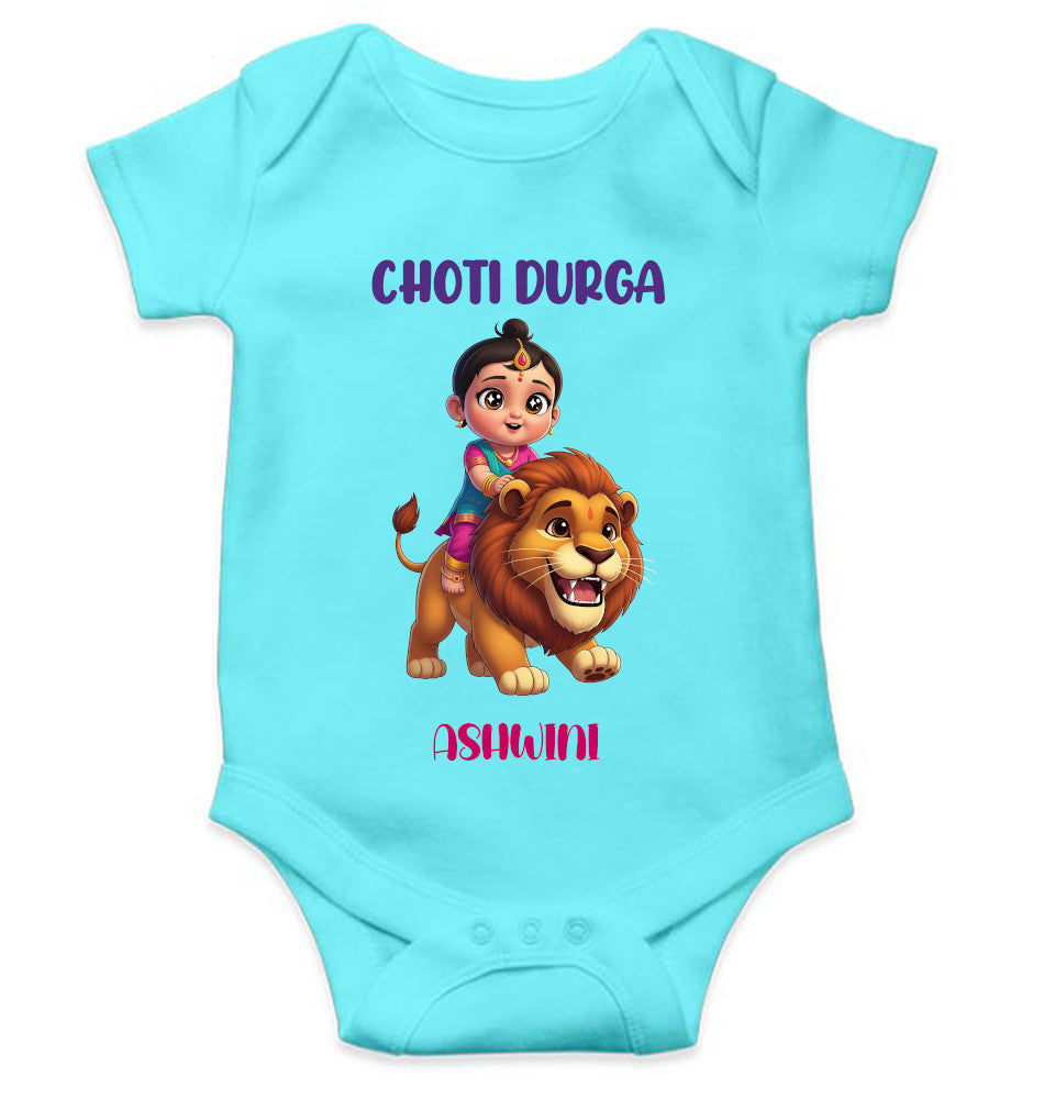 Custom Name Choti Durga Navratri Rompers for Baby Girl- FunkyTeesClub