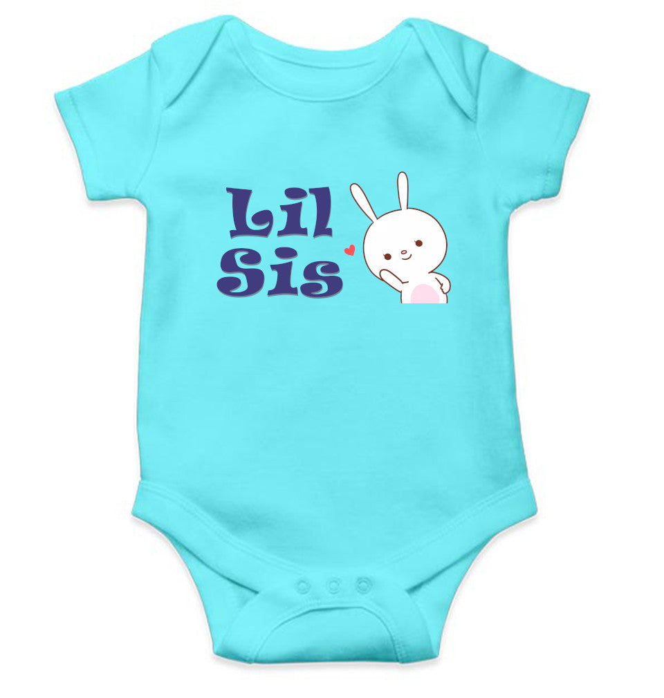 Little Sis Rakshabandhan Rompers for Baby Girl- FunkyTeesClub