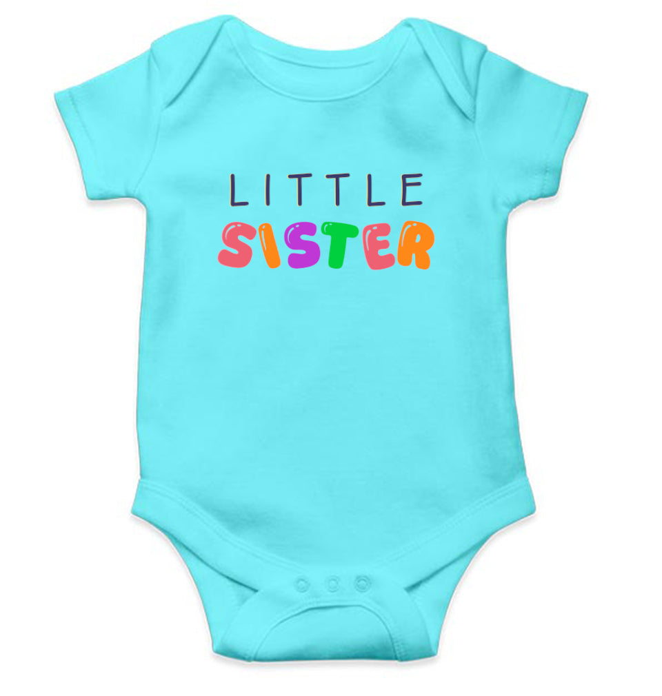 Little Sister Rakshabandhan Rompers for Baby Girl- FunkyTeesClub