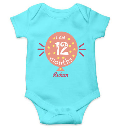 I Am Twelve Months Rompers for Baby Boy- FunkyTeesClub