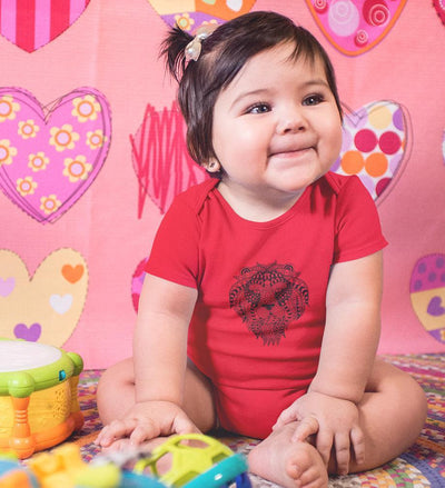 Lion Abstract Rompers for Baby Girl- FunkyTradition FunkyTradition