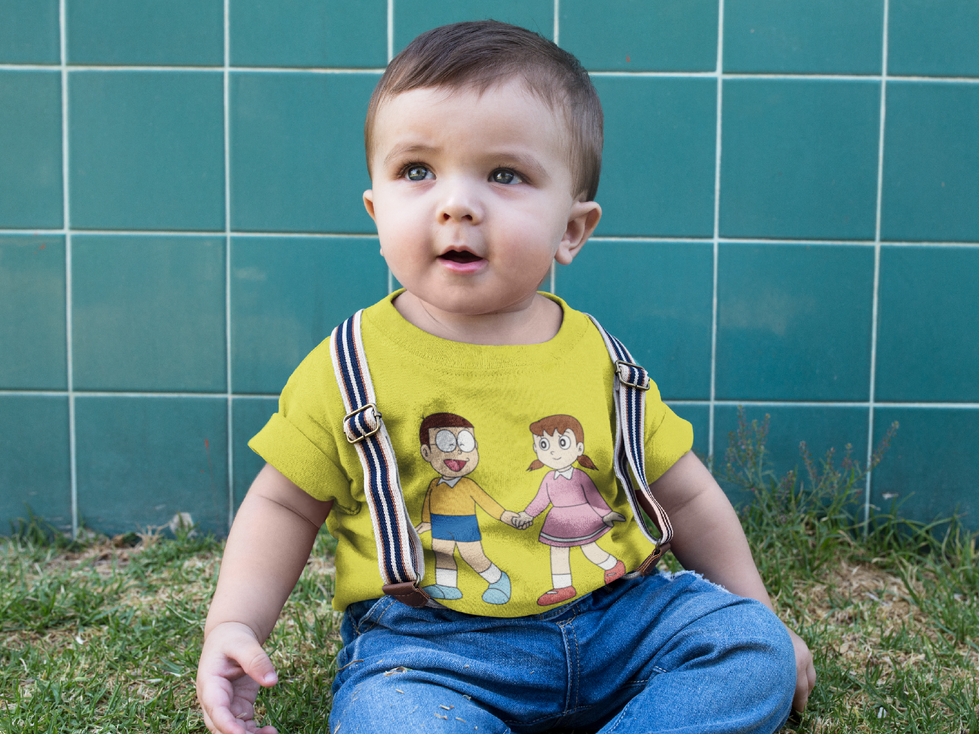 Cute Cartoon Half Sleeves T-Shirt for Boy-FunkyTeesClub