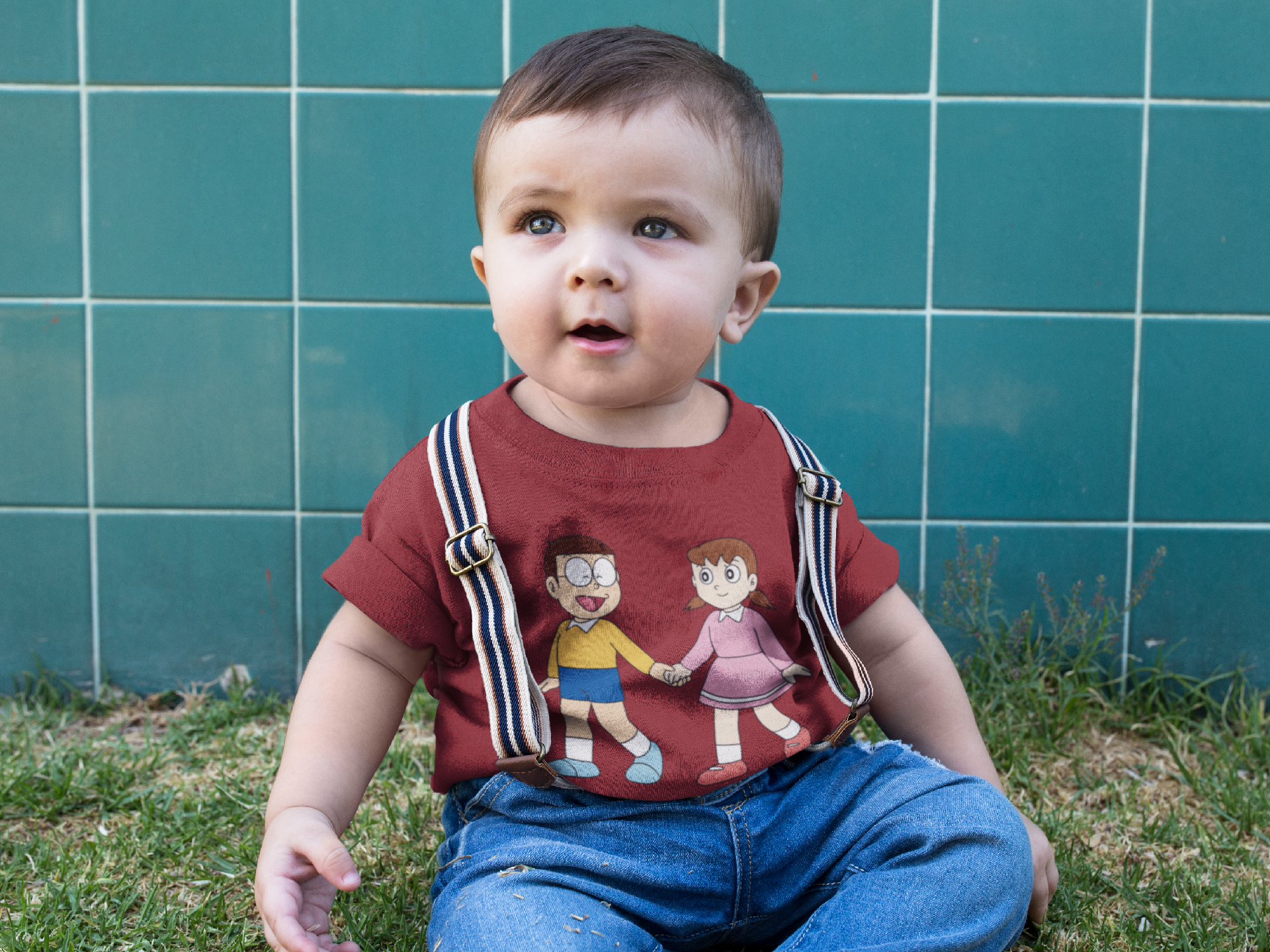 Cute Cartoon Half Sleeves T-Shirt for Boy-FunkyTeesClub