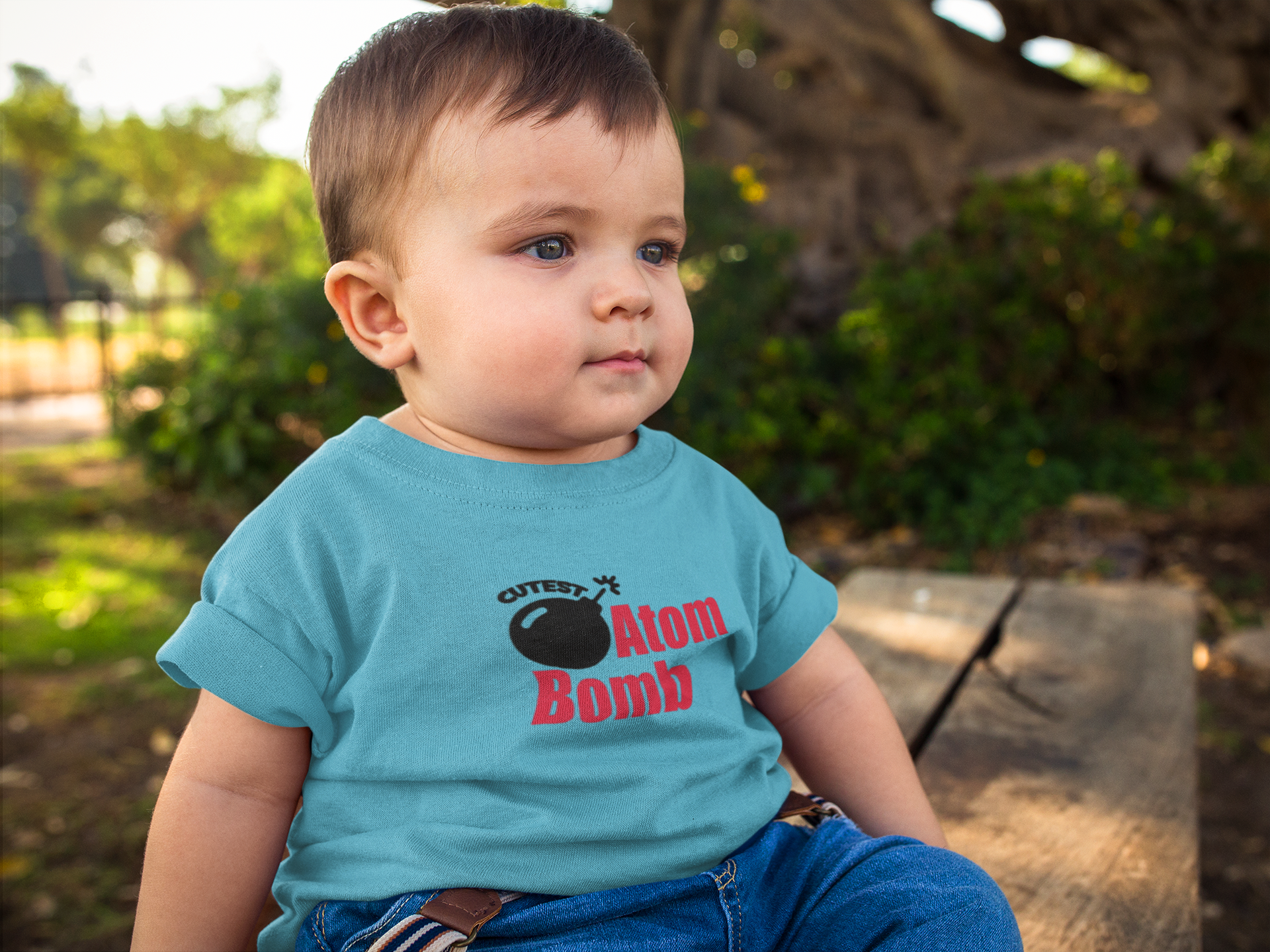 Cutest Atom Bomb Half Sleeves T-Shirt for Boy-FunkyTeesClub