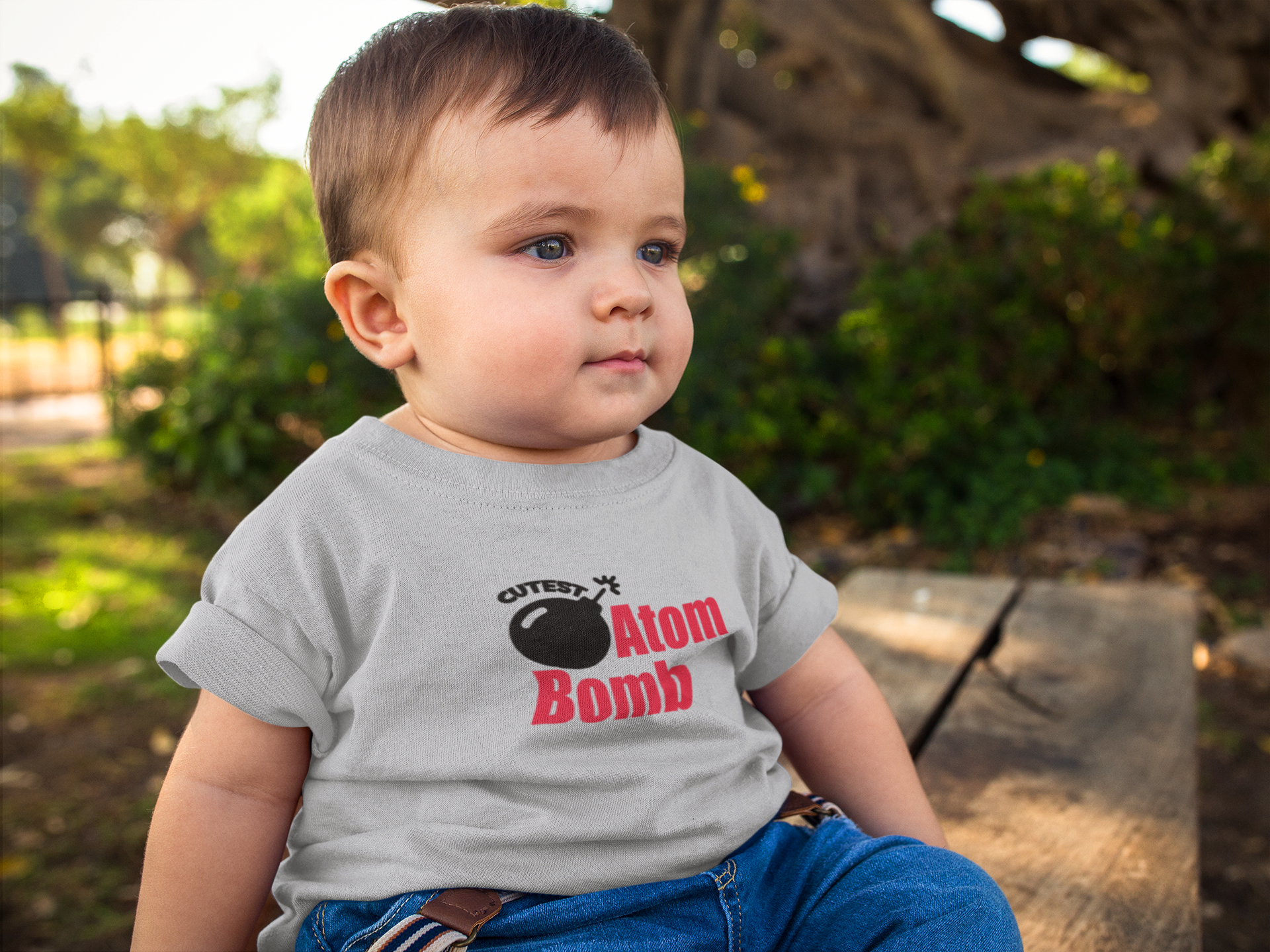 Cutest Atom Bomb Half Sleeves T-Shirt for Boy-FunkyTeesClub