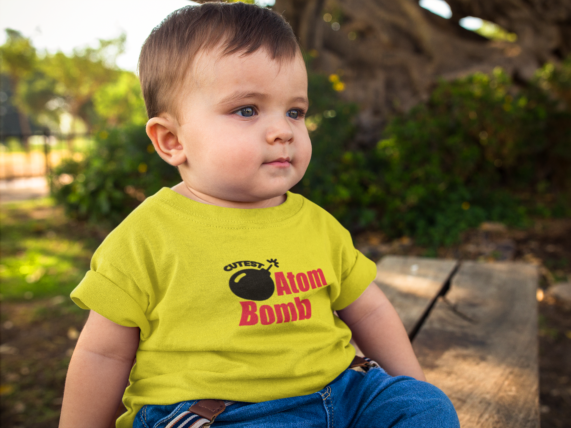 Cutest Atom Bomb Half Sleeves T-Shirt for Boy-FunkyTeesClub