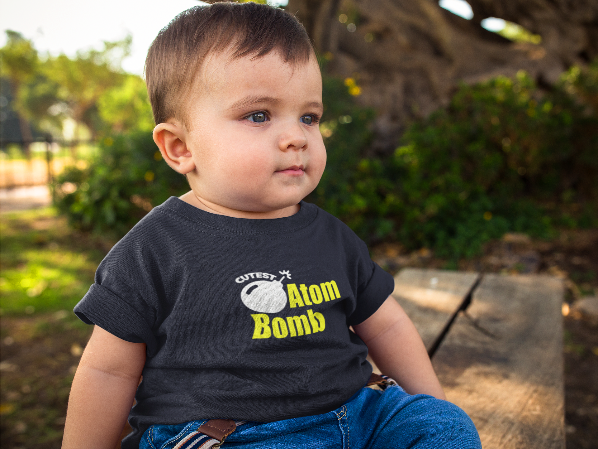 Cutest Atom Bomb Half Sleeves T-Shirt for Boy-FunkyTeesClub