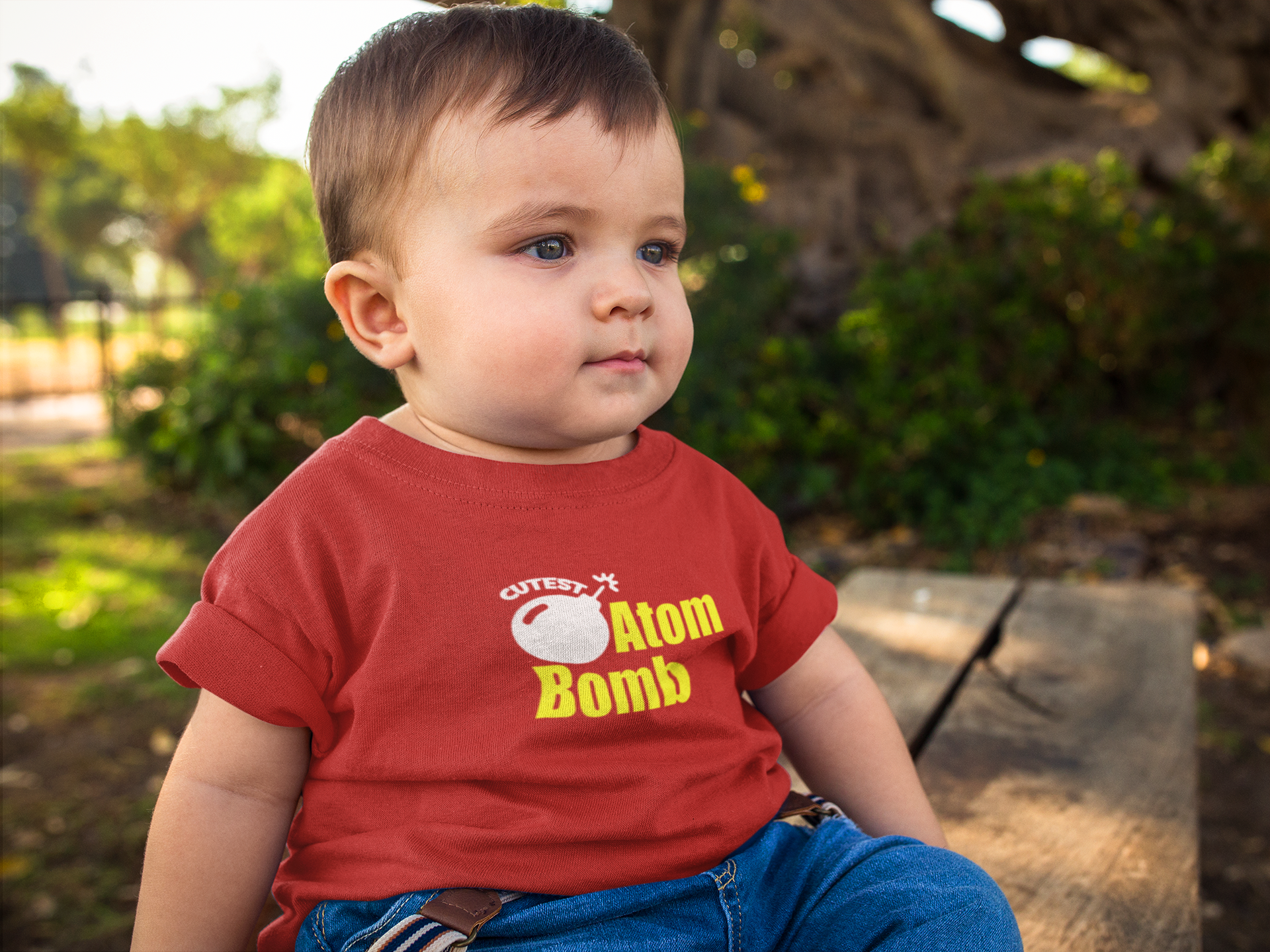 Cutest Atom Bomb Half Sleeves T-Shirt for Boy-FunkyTeesClub