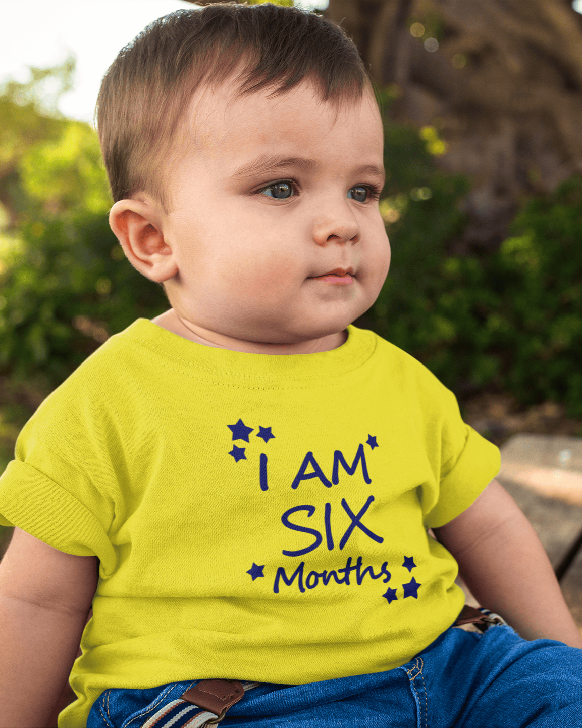 I Am Six Months Half Sleeves T-Shirt for Boys -FunkyTeesClub