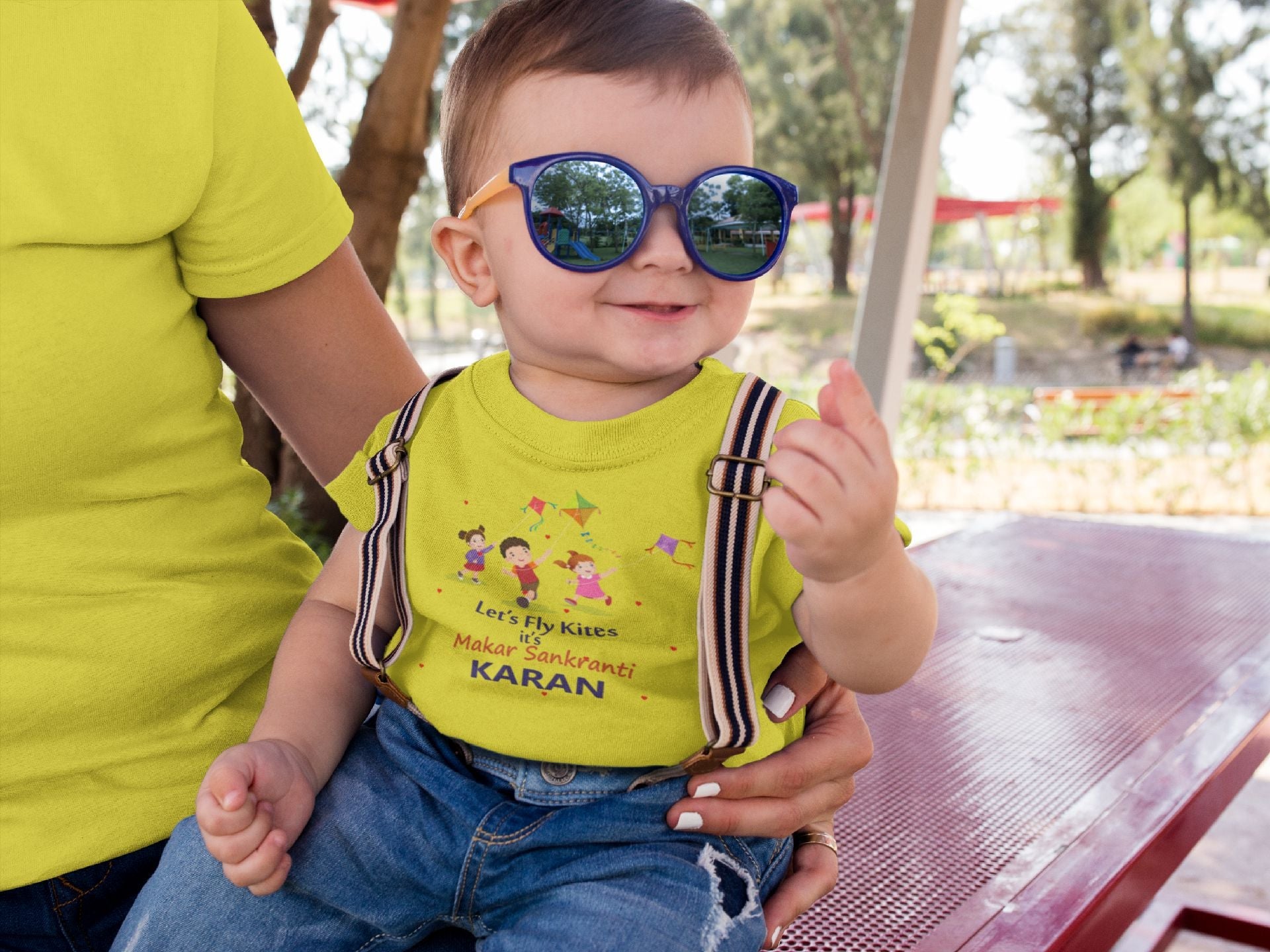 Custom Name Kai Po Che Makar Sankranti Half Sleeves T-Shirt for Boy-FunkyTeesClub