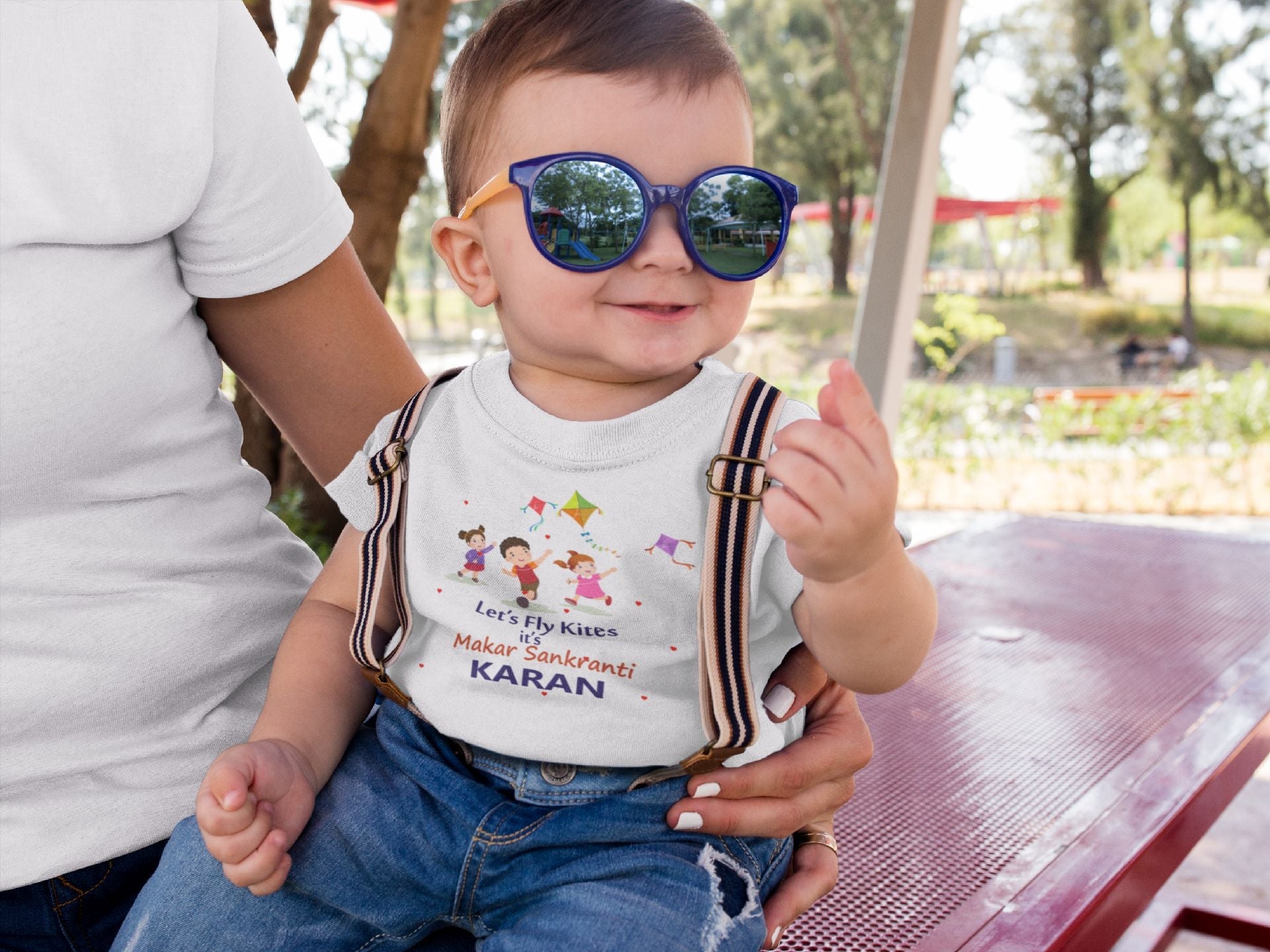 Custom Name Kai Po Che Makar Sankranti Half Sleeves T-Shirt for Boy-FunkyTeesClub
