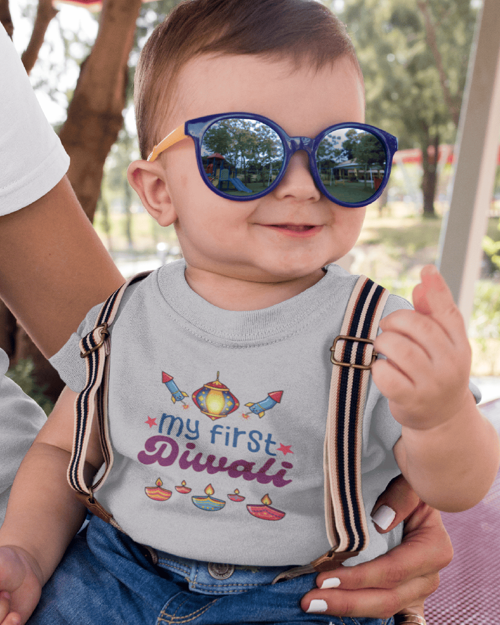 My First Diwali Fun Diwali Half Sleeves T-Shirt for Boys -FunkyTeesClub