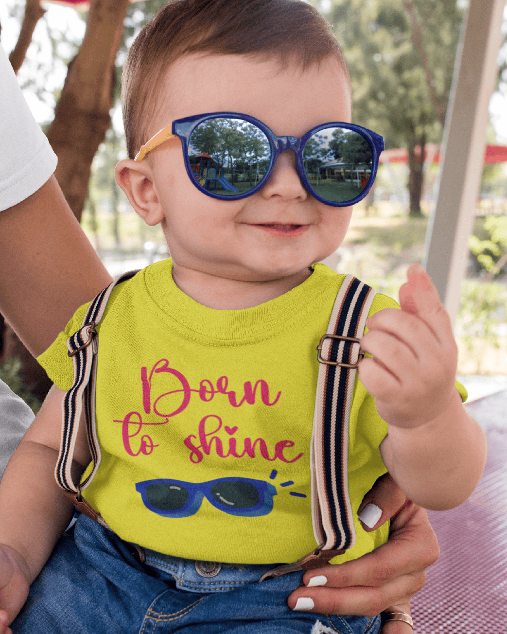 Born To Shine New Born Half Sleeves T-Shirt for Boys -FunkyTeesClub