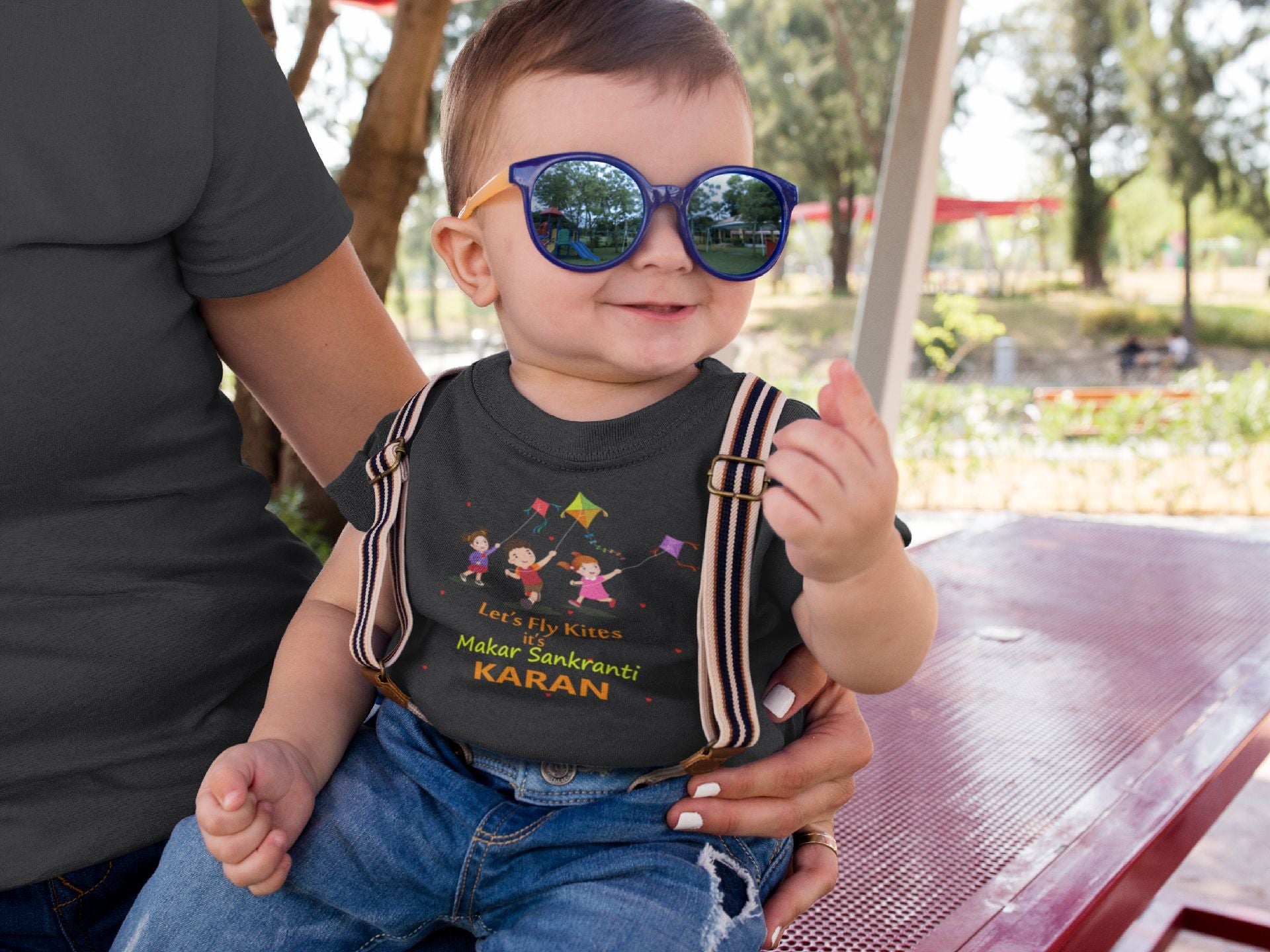 Custom Name Kai Po Che Makar Sankranti Half Sleeves T-Shirt for Boy-FunkyTeesClub