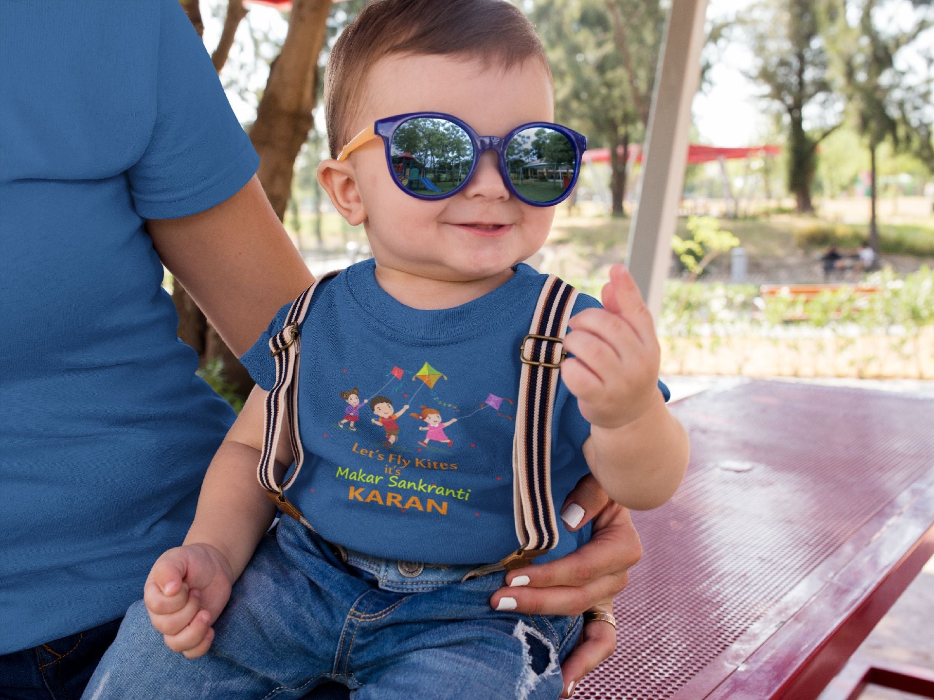 Custom Name Kai Po Che Makar Sankranti Half Sleeves T-Shirt for Boy-FunkyTeesClub