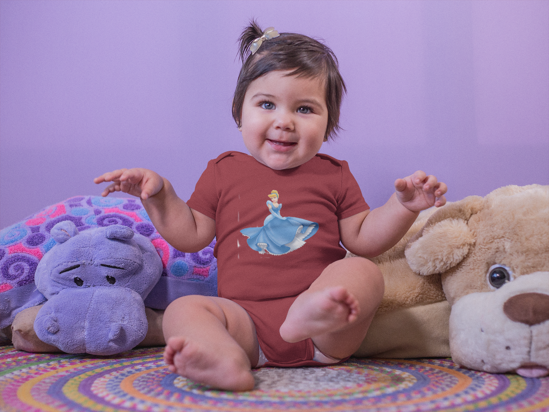 Princess Cartoon Rompers for Baby Girl- FunkyTeesClub