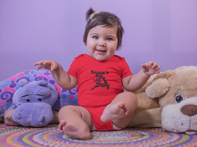Santas Favorite Christmas Rompers for Baby Girl- FunkyTeesClub