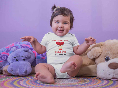 Custom Name I love My Masi So Much Rompers for Baby Girl- FunkyTeesClub