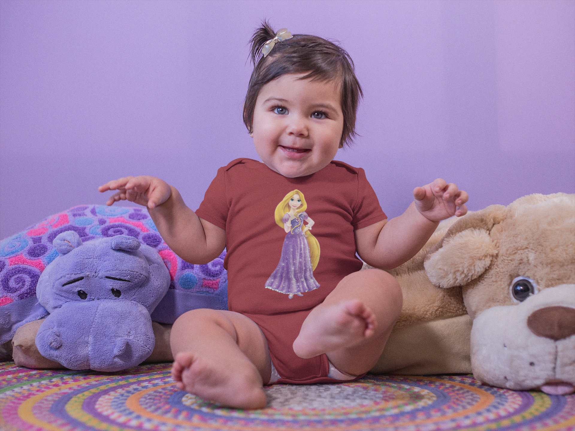 Cute Princess Cartoon Rompers for Baby Girl- FunkyTeesClub